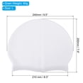 thumbnail image 2 of Gorro de natación de silicona Uxcell, gorro de natación impermeable antideslizante para adultos, gorros de natación para mujeres y hombres, blanco 2 piezas, 2 of 6