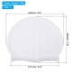 thumbnail image 2 of Gorro de natación de silicona Uxcell, gorro de natación impermeable antideslizante para adultos, gorros de natación para mujeres y hombres, blanco 2 piezas, 2 of 6