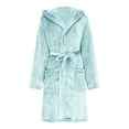 thumbnail image 4 of Ailaofu Women Hooded Fleece Robe, Short Plush Robes for Womens With Hood Soft Warm Spa Bathrobe, 4 of 6