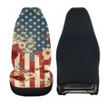 thumbnail image 2 of Uourmeti USA Flag Floral Vintage Print Car Seat Cover 1 Piece Car Interior Cushion Anti-Abrasion Breathable Suitable for Van Auto, 2 of 6