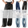 thumbnail image 3 of Wensltd Women's Jeans Mid Waist Straight Pants Summer Button Zipper Casual Denim Pants, 3 of 6