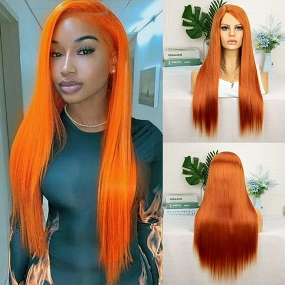 Women's long layered wig, natural wave wig, human hair side parting, heat resistant, lightweight, tangle free, suitable for daily use and clothing