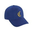 thumbnail image 2 of Daxton Low Profile Adjustable Baseball Dad Hat Cap Old English Font Alphabet A to Z, Royal Hat Gold C, 2 of 4