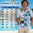 thumbnail image 6 of Yuyamidu Matching Vacation Outfits for Couples Blue Floral Dress Women Summer Dress Aloha Shirt Men Button Down Shirt Short Sleeve Men's Hawaiian Shirt Swing Flowy Sleeveless Tiered Dress Size 3XL, 6 of 6