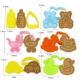 thumbnail image 2 of Cortador De Galletas Para Baby Shower, Estampadores 3D De Plástico, Moldes Diy, Decoración De Fondant Para Niños, Herramientas De Cocina Para Fiestas De Cumpleaños 6 Uds. Scienceny HA037095-00, 2 of 6