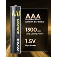 thumbnail image 4 of Pilas AAA recargables Imuto Lithium, paquete de 8 con cargador, 4 of 8