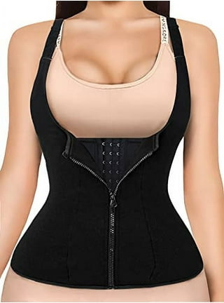 Corsets For Women Waist Trainer Zipper Vest Sports Girdle Tummy