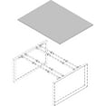 thumbnail image 5 of Lorell Revelance Conference Rectangular Tabletop 59.9" x 47.3" x 1" x 1" - Material: Laminate, Polyvinyl Chloride (PVC) Edge, Particleboard Table Top - Finish: Weathered Charcoal, 5 of 6