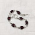 thumbnail image 4 of Garnet Gemstone Bracelet, Natural Garnet Bracelet, January Birthstone, 925 Sterling Silver jewelry, Silver bracelet, Bracelet for Wedding, Birthday Gift, Womens Bracelet Gift, Handmade Bracelet, 4 of 9