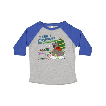 

Inktastic I Want a Hippopotamus for Christmas Gift Toddler Boy or Toddler Girl T-Shirt
