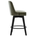 thumbnail image 3 of MINCETA Counter Stool,26" 360 Free Swivel Upholstered Bar Stool with Back-Set of 2-PU in Green Gray, 3 of 7
