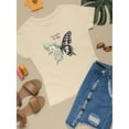 thumbnail image 3 of Free To Fly Butterfly Daisy T-Shirt Women -Image by Shutterstock, Female 5X-Large, 3 of 4
