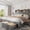 Gray, variant on melmine Queen Size Bed Frame with 3 Storage Drawers Upholstered Bed Frame with 2-Tier Shelf Bed Frame with Headboard & Side Pockets,Beige