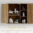 thumbnail image 6 of Bathroom Wall Cabinet, Small Wall Cabinet Over Toilet with Door and Adjustable Shelf, Rustic Medicine Cabinet for Kitchen, Garage, Livingroom, Laundry Room (Brown, 1 PCS), 6 of 7