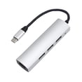 thumbnail image 4 of HUB USB portátil Divisor para PC Computadora Teléfono USB3.0 3 USB2.0 Tipo-C Adaptador Ndcxsfigh Para estrenar, 4 of 9