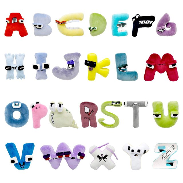 Alfabeto Lore juguetes de peluche letra inglesa peluche Animal peluche muñeca juguetes regalo para niños alfabeto educativo Lore (AZ) oso de fresa Hogar