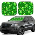thumbnail image 2 of Bingfone St Patrick'S Day2 Windshield Sun Shade 2-Piece Foldable Car Front Window Sunshade For Most Sedans Suv Truck - Auto Sun Blocker Visor Protector Blocks Max Uv Rays - Medium, 2 of 7