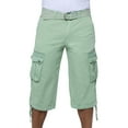 thumbnail image 5 of X RAY JEANS Mens Belted 18" Inseam Below Knee Long Cargo Shorts, Pastel Green, 30, 5 of 6