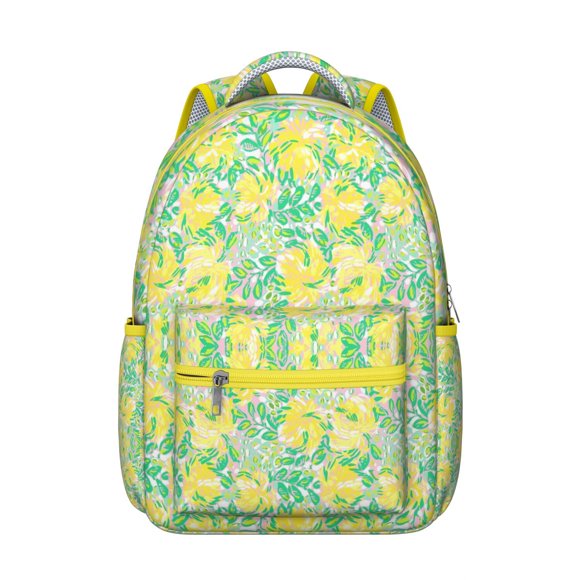 Sac à Dos Fleur Botanique Vintage Léger et Multifonctionnel pour Étudiants avec Design Fleur Tropicale et Papillon pour École et Voyage