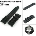 thumbnail image 2 of 26mm Black Waterproof Watchband Replacement Silicone Rubber Band Strap for Invicta Series Watch, 2 of 6