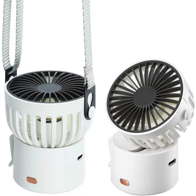 Ventilador De Refrigeración Con Carga Usb Portátil, Ventilador De Cuello Colgante Ajustable De 45 Grados, Ventilador De Mano De Viento De Tres Velocidades Con Cordón qarigey OD015569-01