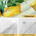 thumbnail image 4 of No Hook Shower Curtain with Snap in Liner, Country Yellow Lemon Green Leaf Waterproof Bath Curtain Double Layers with See Through Top Window, Farmhouse Fruit Leaves Hotel Shower Curtains 72x84in, 4 of 9