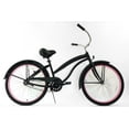 thumbnail image 2 of 26" GreenLine Kruiser1APL Ladies Single Speed Aluminum Beach Cruiser Bike, Flat Black with Pink, 2 of 2