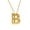 B, variant on a Z Ins Style 18K Gold Stainless Steel Titanium 26 English Letters Bubble Letter Necklace Plated Balloon Initial Pendant With Bead Chain Dainty Jewelry Gift For Women