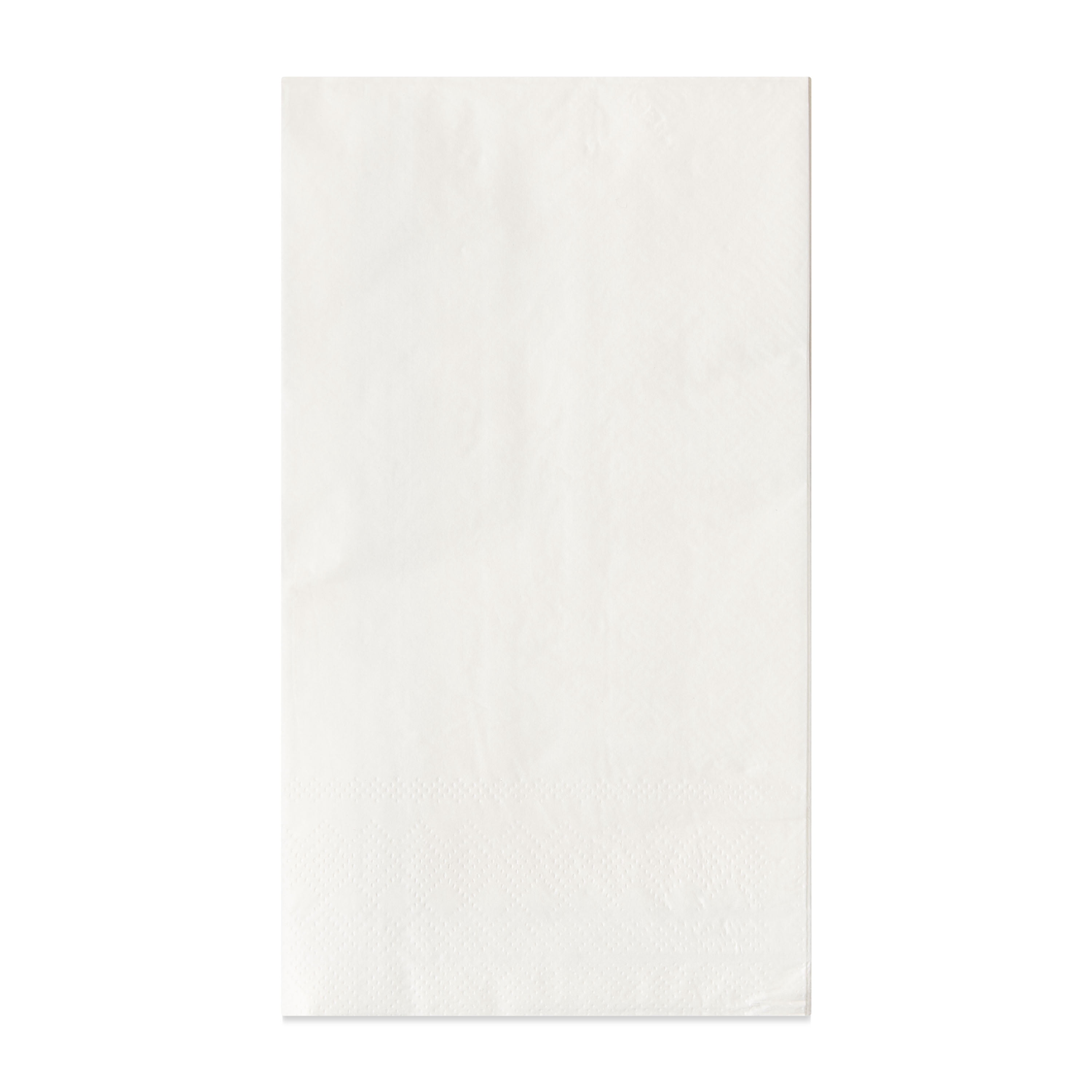 Way To Celebrate Disposable White and Gold Foil Paper Napkins, 4.25 in x 7.87 in, 40 Count