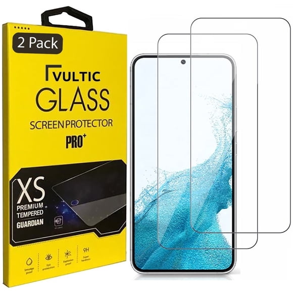 Vultic [2 Pack] Protecteur d'Écran pour Samsung Galaxy S22 Plus 5G [Compatible avec Étui], Film en Verre Trempé