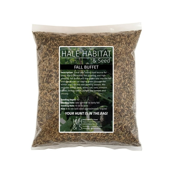 Hale Habitat & Seed Fall Buffet Food Plot Seed Mix, Highly Attractive Fall Food Plot, 1/4 Acre
