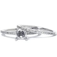 thumbnail image 2 of Pompeii 1/5ct Pave Cathedral Diamond Engagement Ring Setting 14K White Gold (G/H,I1-I2), 2 of 3