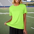 thumbnail image 2 of DHFJKG Womens Workout Tops Short Sleeve Athletic Running Shirts Breathable Solid Color Loose Fit Basic Tee For Yoga Gym Sports Versatile Top, 2 of 5