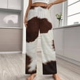 thumbnail image 2 of Cow Print Pajamas For Women Loose Retro Night Pajama Pants Comfortable Sleepwear Bottoms Homewear, 2 of 6
