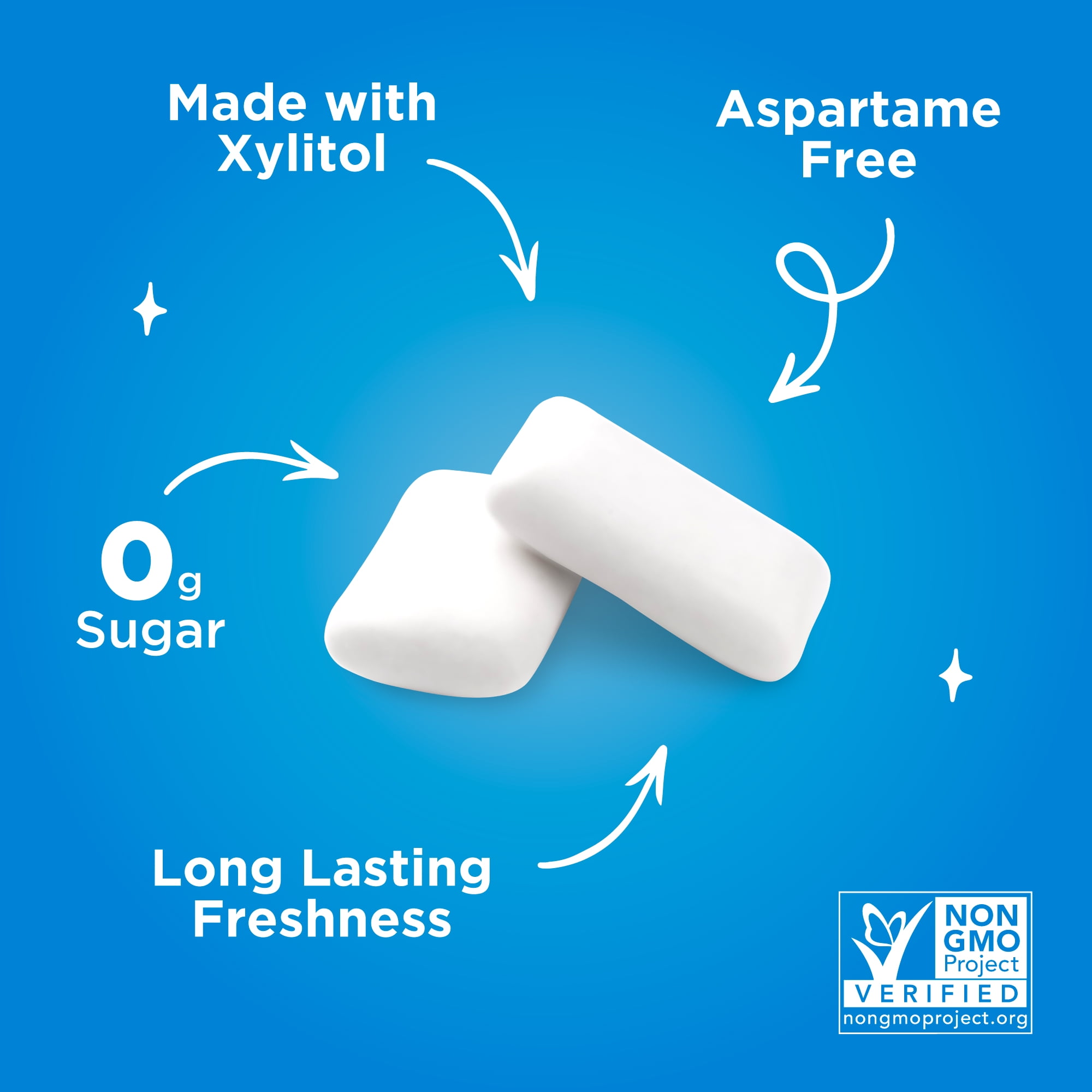 PUR Gum, Peppermint, Aspartame Free, Sugar Free & 100% Xylitol, Chewing Gum, 55 Pieces, Pack of 12