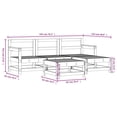 thumbnail image 4 of vidaXL 5 Piece Garden Lounge Set Solid Wood Pine, 4 of 4