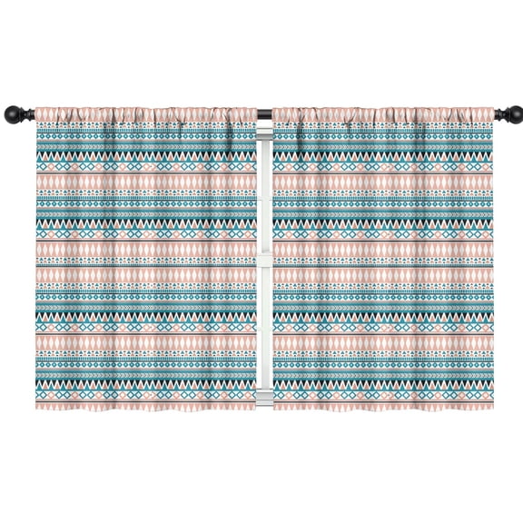 Blackout Kids Curtains,Boho Bohemia Geometric Line Art Childrens Insulated Curtains Set Of 2,Bedroom Essentials,Toddler Room Decor 42"x54"(106x137cm)