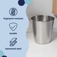 thumbnail image 7 of happimess Axel Modern Minimalist Hammered Steel 2-Gallon Wastebasket, Brushed Steel, HPM1110C, 7 of 7