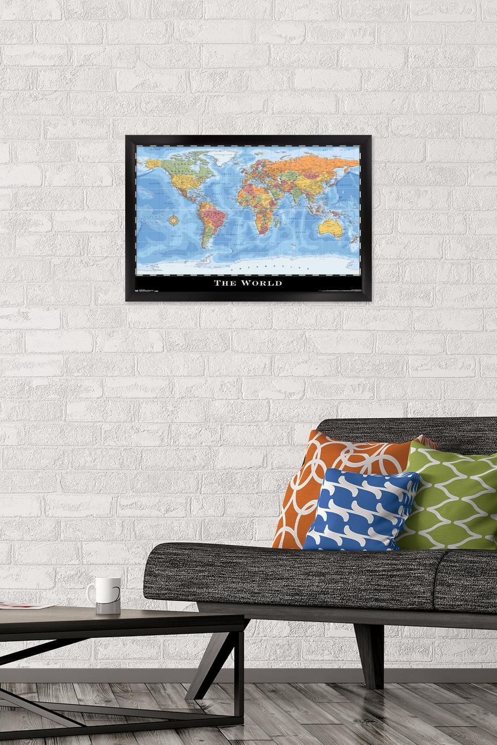 Map - World Wall Poster, 22.375" x 34"