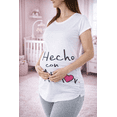 thumbnail image 4 of Playera Maternidad Cómoda Ropa Embarazo Playera Hecho Con Amor Mujer Casual Color Blanco, 4 of 5