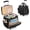 Black, variant on Rolling Teacher Bag with Laptop Compartment and Detachable Dolly, Multifunctional Rolling Briefcase with Accordion File Area (Patented), Black