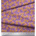 thumbnail image 3 of Soimoi Modal Satin Fabric Text & Tiger Face Cartoon Printed Fabric 1 Yard 42 Inch Wide, 3 of 3