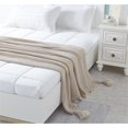 thumbnail image 3 of Margo Sand Acrylic 50x60 Inches Wool-like 4 Corner Tassel Knit Throw Blanket, 3 of 9