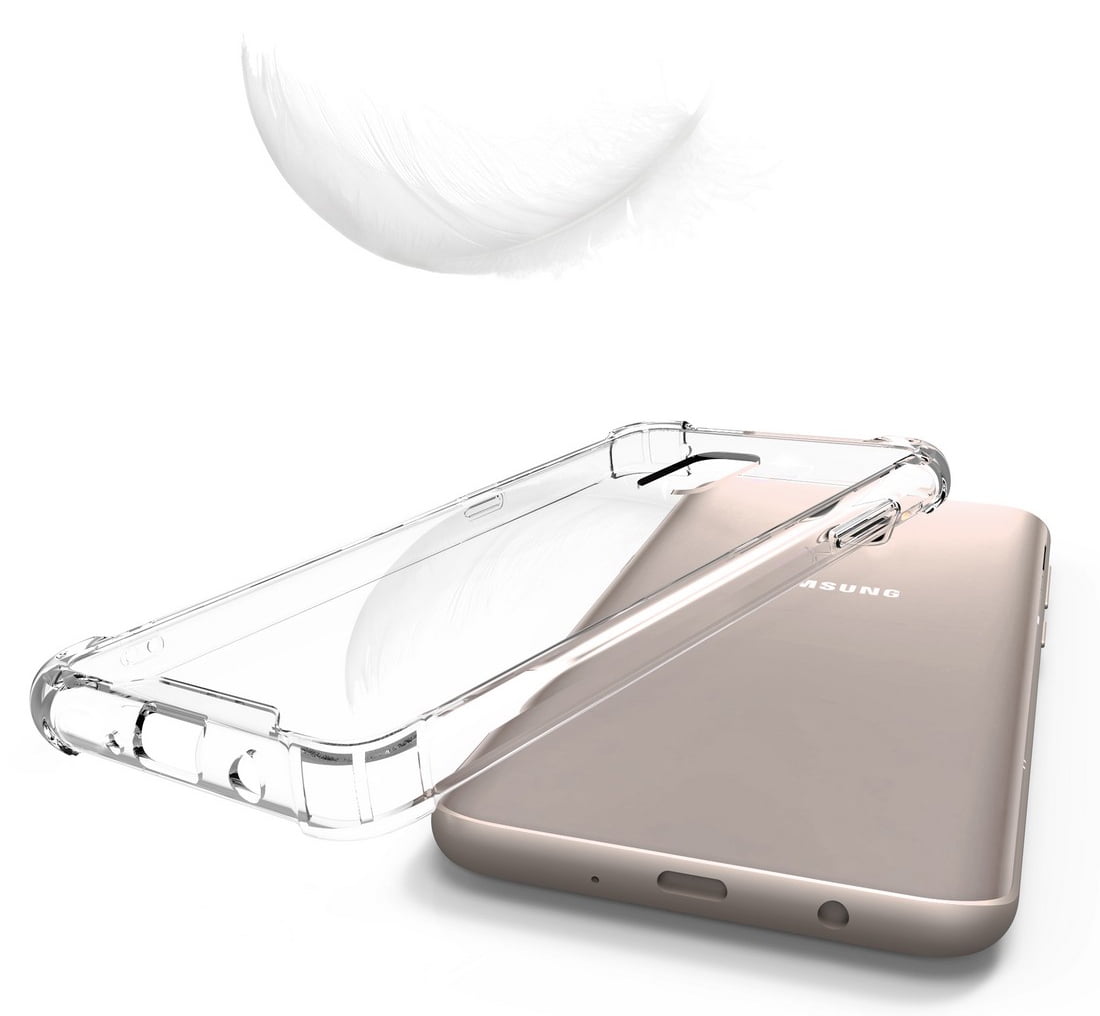 Stuff4 Phone Case for Samsung Galaxy J3 2017//J330 Pokeball Anime Inspired Red Design Transparent Clear Ultra Soft Flexi Silicone Gel//TPU Bumper Cover
