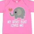 thumbnail image 4 of Inktastic Great Aunt Loves Me Elephant Boys or Girls Baby Bodysuit, 4 of 5
