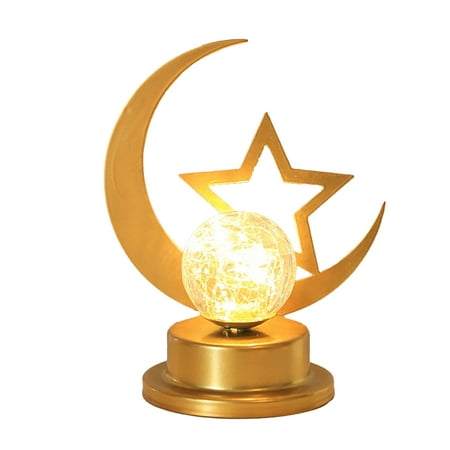 

2024 Desk Decorative Light LED Desktop Night Lamp Holiday Styling Iron Art Hollowed Out Supplies Moon Star