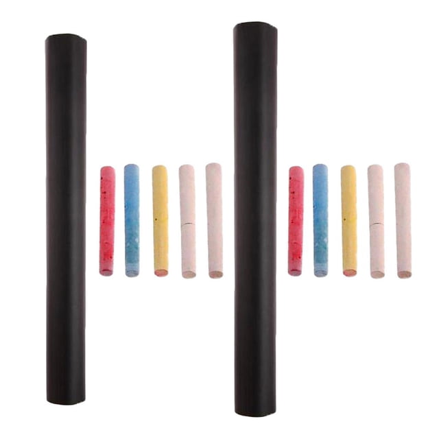 Pizarra Etiqueta de Papel Calcomanías de Pared kusrkot 2 Piezas Negro