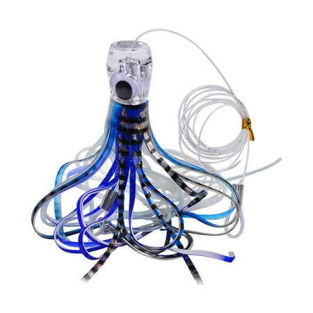 ASKMZ 23cm/96g Fishing Lure Simulated Bright Color Hook Vivid Eyes Multi-colors Sea Boat Trolling Soft Octopus Squid Skirt Bait
