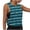 Sky Blue, variant on Womens Stripe Workout Tank Tops, Side Slit Loose Fitting Athletic Sleeveless Yoga Tank Blouse Sports Casual Black XL