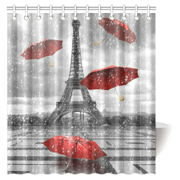 Mypop Eiffel Tower Shower Curtain, Shower Curtain Paris